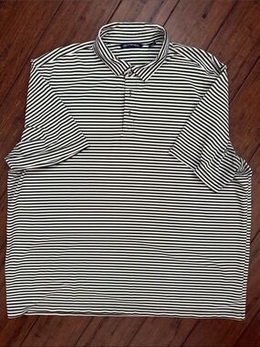 Striped Polo Shirt - Green & White